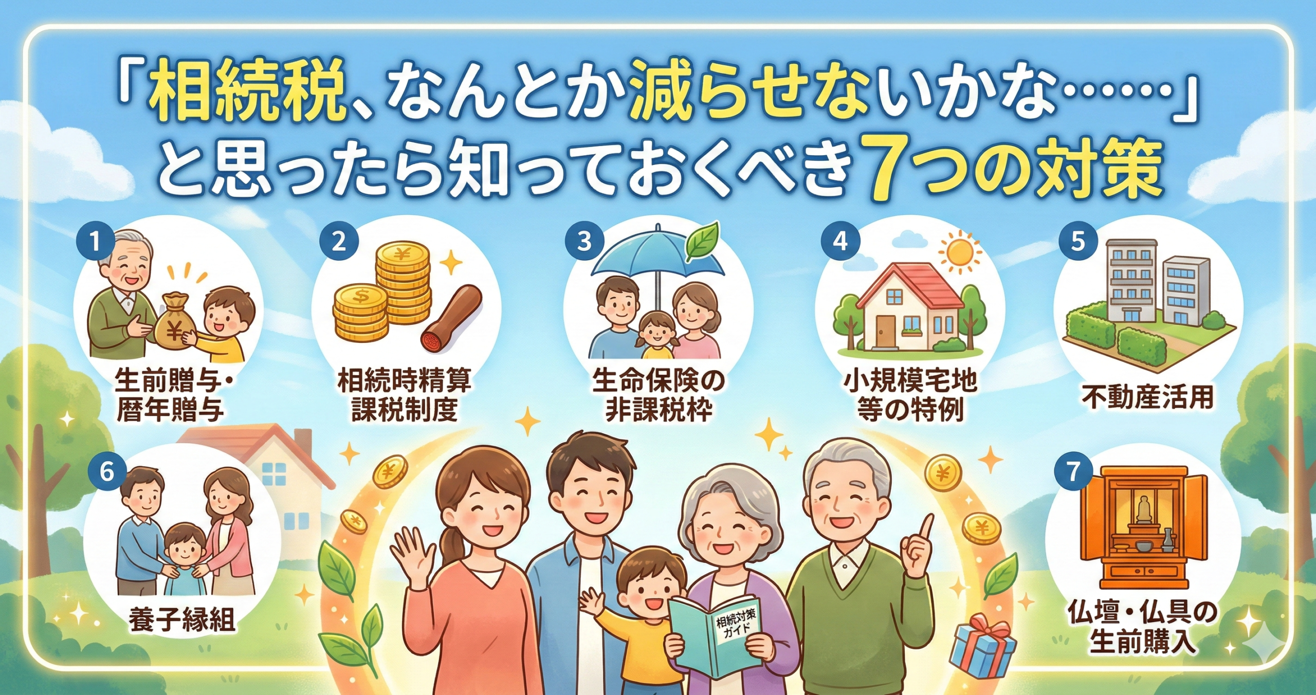 「相続税、なんとか減らせないかな……」と思ったら知っておくべき7つの対策
